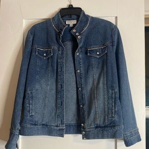 St John by Marie Gray Small Oversized Jean Jacket retail $1000